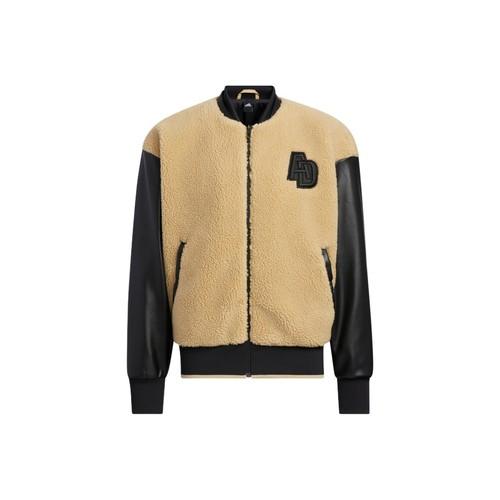 adidas Letter Logo Embroidered Sports American Retro Jacket Men’s Khaki L хаки