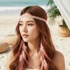 Intricate Crochet Band Boho Tassel Headpiece Tribal Feather Hair Extensions  Island Getaway Outfit