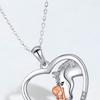 Horse Necklace for Women Girl And Horse Heart Pendant Necklace Sparkling Rhinestone Necklace Jewelry Gift for Horse Lovers Girls Daughter