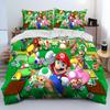 Set Biancheria da Letto Copripiumino Cartone Animato Mario Stile Retro 23 Set Letto Copripiumino Federa Set Biancheria da Letto Matrimoniale Regalo per Adulti Bambini