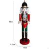 Wooden Nutcracker Decor Ornament Christmas Decor, Tabletop Decoration 14 Inch for Shelves