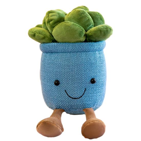 Plush Potted Plant Decor Cute Soft Artificial Plant Doll for Living Room Bedroom Office,Realistic Bonsai Ornament Creative Gift for Plant Lovers