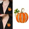 Lucky Pumpkin Brooch Pin Secure Safety Clasp Lightweight Alloy Jewelry For Costume Parties Office Wear Festive Event