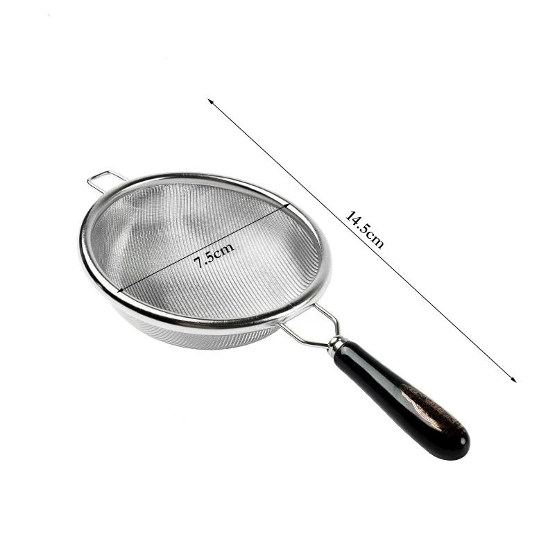 

Чайное ситечко сетчатое, чайный инфузор-фильтр, ситечко для чайника с керамической ручкой, сито с мелкой сеткой, ситечко для специй, аксессуары для чайной церемонии