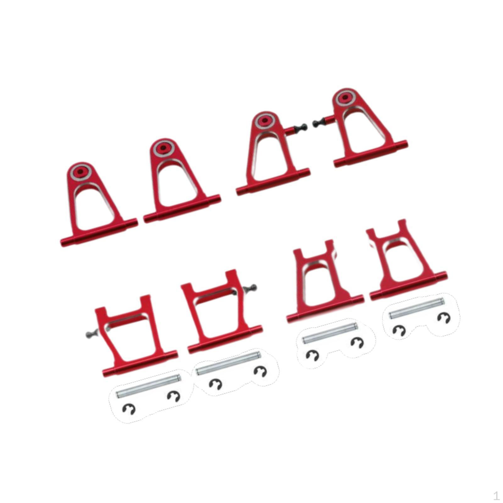 

1/10 RC Car Swing Arm Front Rear Upper Lower Metal Replacement Spare Parts, Upgrade Part, червоний