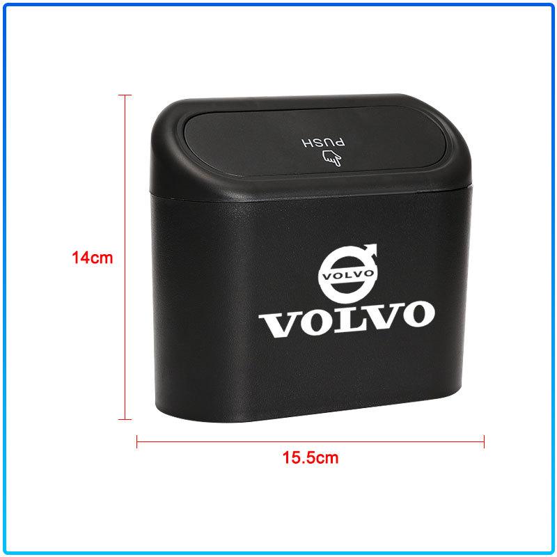 Car Trash Bin Hanging Storage Box ABS Square Pressing Trash Bin For Volvo 240 C70 S40 S50 S60 S70 S80 S90 V40 V50 V60 V90 XC40 XC60 XC90 Vnl Truck