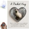 Cat Memorial Pocket Hug with Inspirational Card Emotional Support Heart-Shaped Sleeping Cat Charm Keepsake Figurine Decoration Cat Owners Lovers Gift