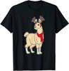 Cute Reindeer Llama Funny Christmas Reinllama Graphic TShirt 100 Cotton ONeck Short Sleeve Casual Unisexs Tshirt Size S3XL