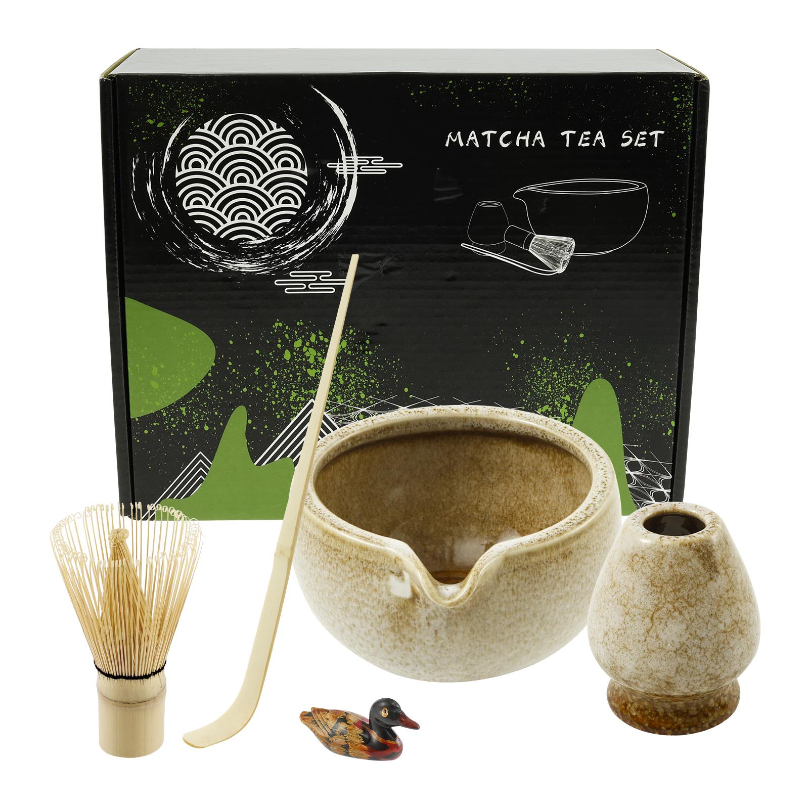 

Набор для чая матча Легко чистить Японский чайный набор с венчиком и чашей Изысканная керамика Матча Роскошная мельница Кисть Чайные инструменты