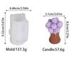 New DIY Flower Pot Candle Silicone Mold 3D Rose Tulip Shaped Aromatherapy Candle Gypsum Resin Decoration Valentine's Day Gift