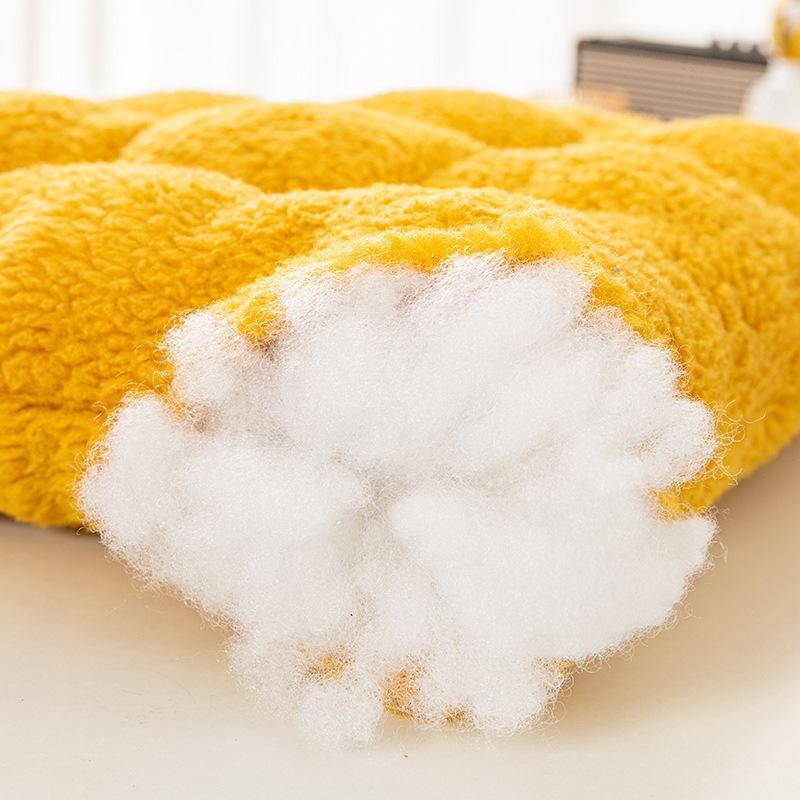 Lamb Wool Seat Cushion Winter Thickened Plush Chair Cushion Office Sedentary Butt Cushion Home Student Stool Seat Cushion