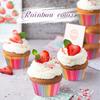Greaseproof Colorful Cupcake Liners Paper Greaseproof Baking Cups Nonstick Cake Molds  Cake Baking