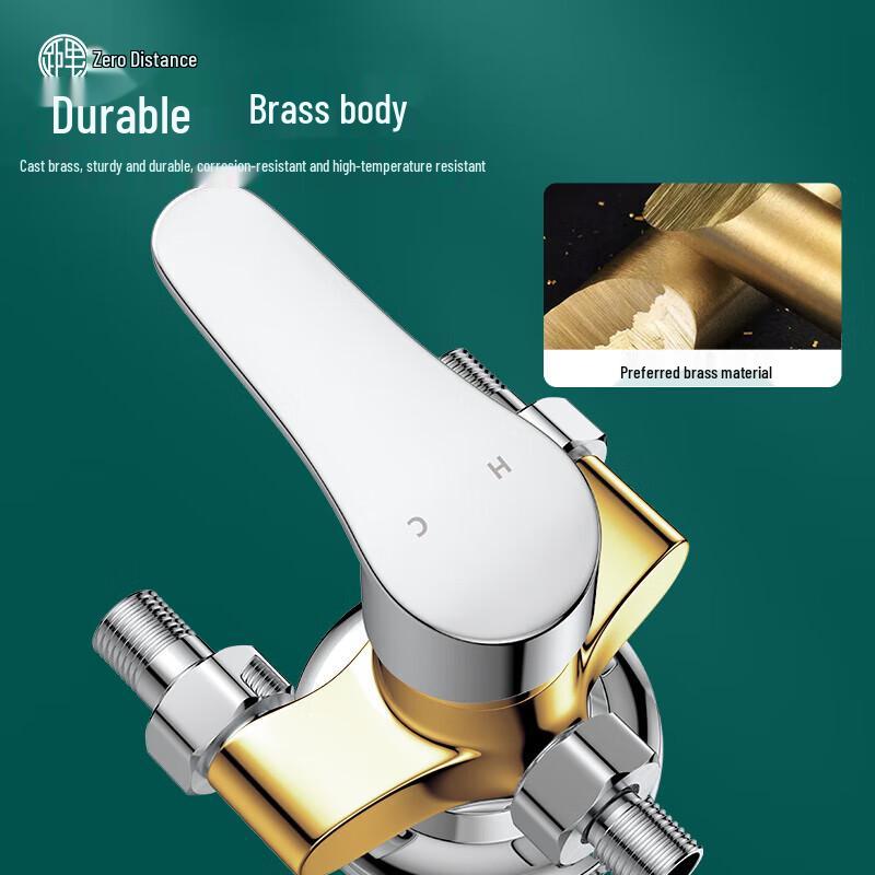 LINGJULI Brass Exposed Shower Mixer Faucet
