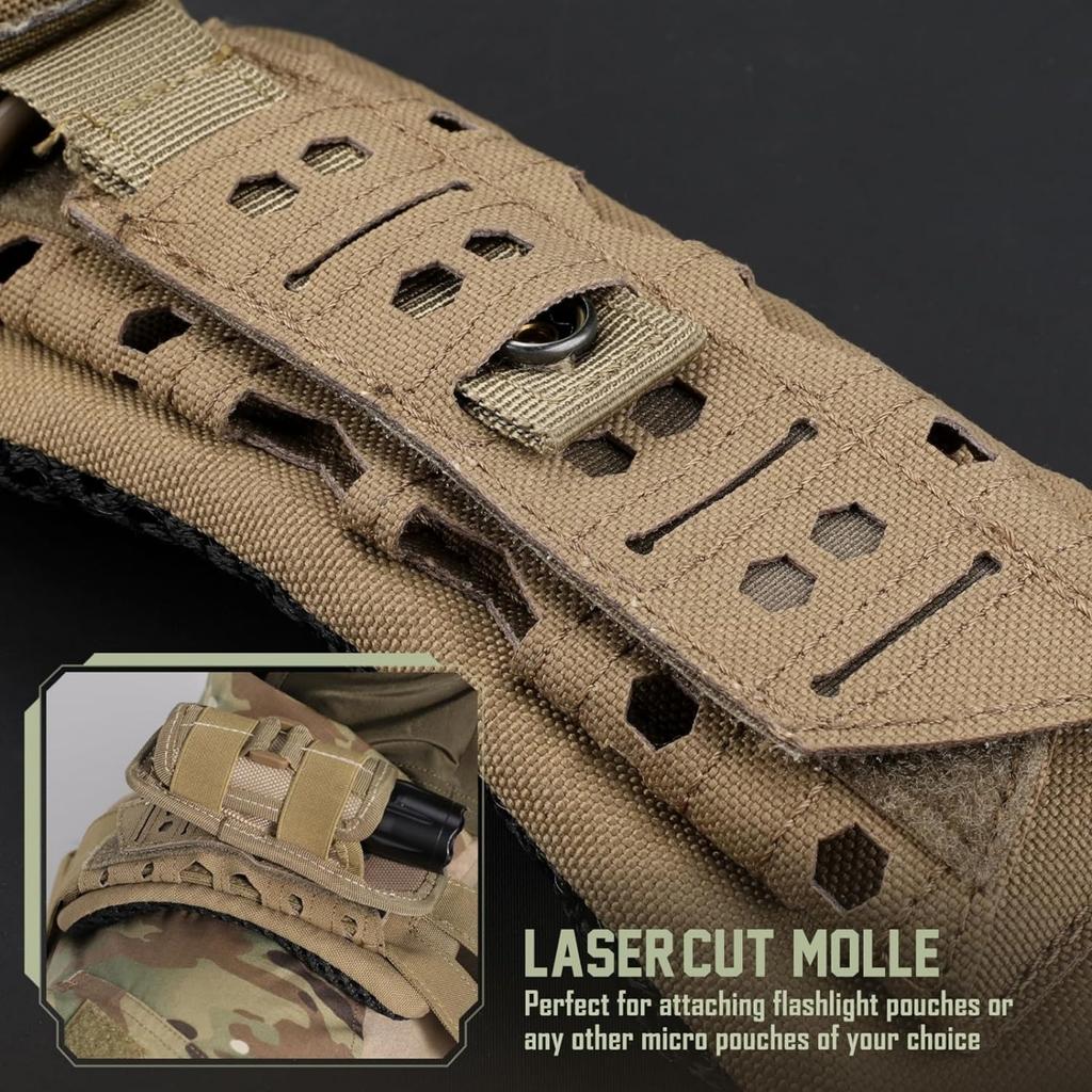 Laser Cutting Vest Shoulder Strap Pads Outdoor Backpack Breathable Mesh Cushion Shoulder Pad For Hunting Vest
