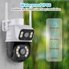 Dual Screen 8MP PTZ Wifi Camera Night Vision Surveillance IP Camera Human Detection 4MP Security Protection CCTV Outdoor
