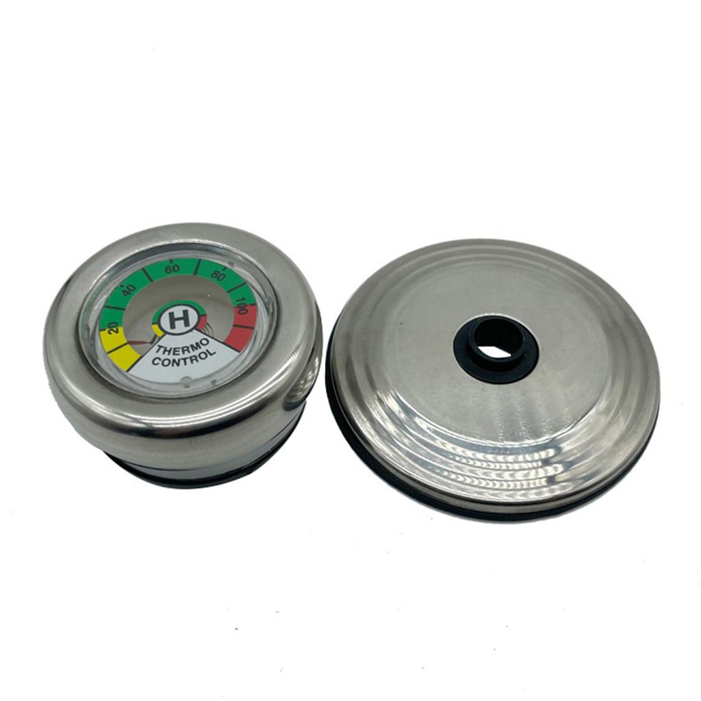Stainless Steel Thermometers Lid Knob High Accuracy Temperature Monitoring Heat Resistant for Pot Pan Pressure Cooker