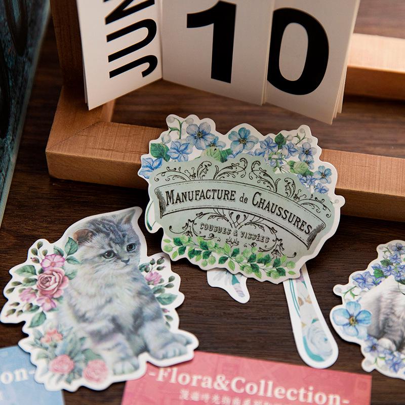 Yan Ji Retro Washi Sticker Pack - Roaming Time Series: 45-Piece Journal Decoration Stickers