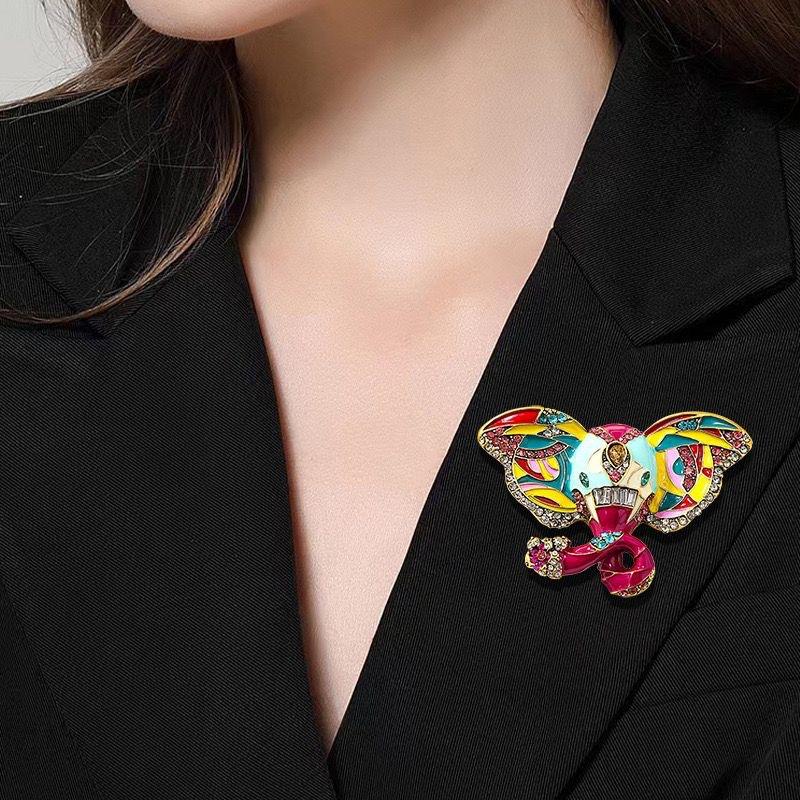 Elefant Retro Palast Weiblichkeit Ethnische Accessoires Geschenk Brosche