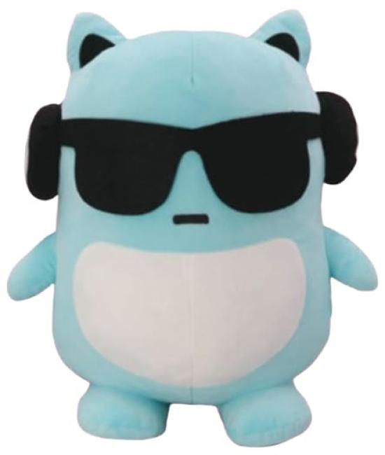 Blue Ham Ham Big Plush Toy with Sunglasses 34 X 29 X 23cm Approx.