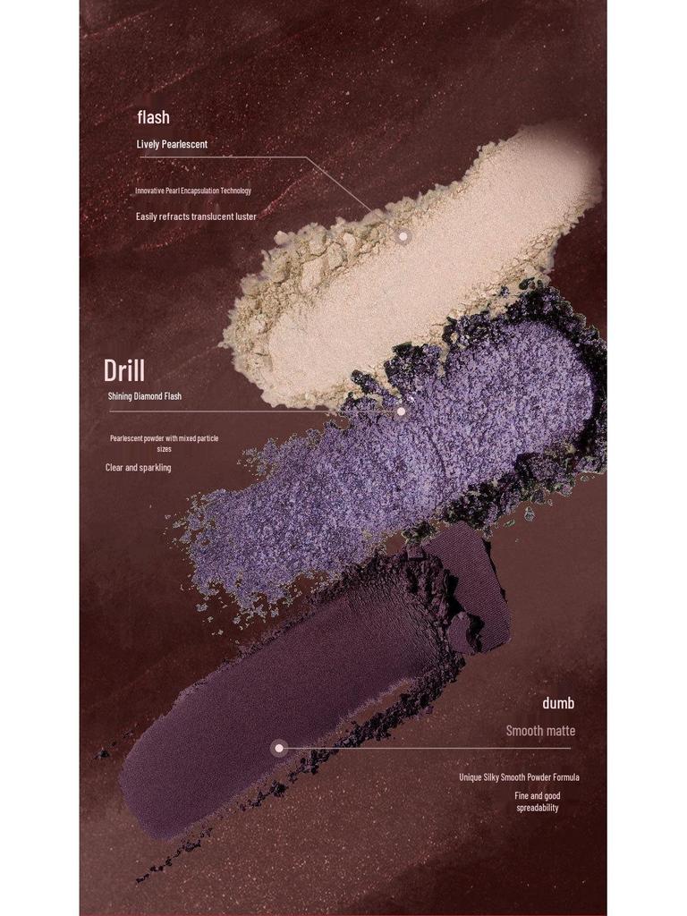 UCANBE Red Robe 15-Color Eyeshadow Palette: Shimmer & Matte Shades for Advanced Play, Black & Red Party Makeup.