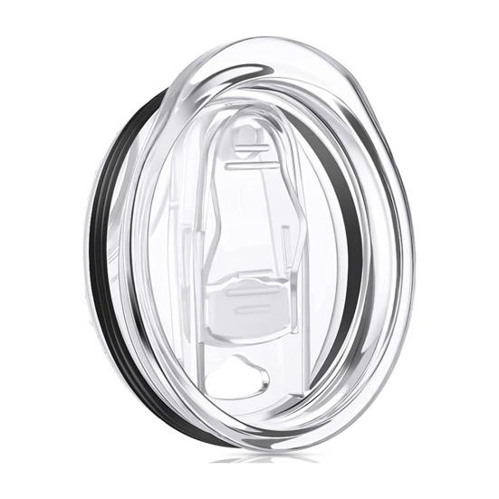 Cup Lid Food Grade BPA Free Plastic Sliding Transparent Replacement Straw Hole Splash Resistant 20oz Skinny Tumbler Cover Home Supplies