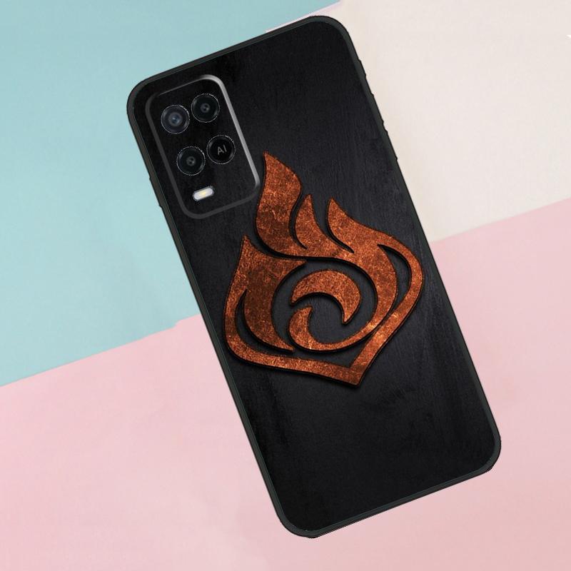 Genshin Impact Elements For Oppo A17 A77 A60 A74 A94 A54 A18 A38 A58 A78 A98 A40 A80 A16 A76 A96 A15 A57S Phone Case