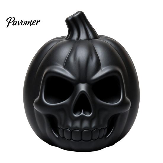 Festival Party Supplies 3D Printed Pumpkin Skull Figurine, Blank DIY Paint Halloween Spooky Desktop Ornaments Statue, Ornament for Decoration
