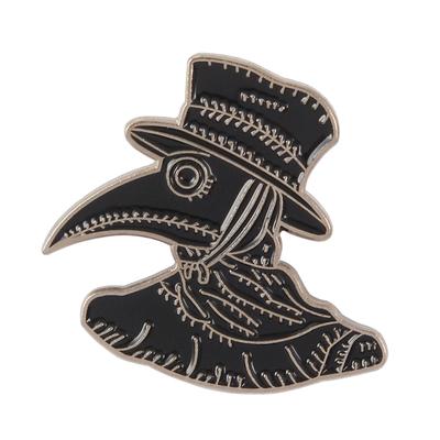 Plague Doctor Enamel Pins Doctor Schnabel Crow Brooches Dark Punk Badges Lapel Pins Shirt Bag Hat Steampunk Jewelry Gift