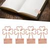 15Pcs Paper  Clips Cute  Trefoil Strong Clamping Force Metal Small  Clips for Office