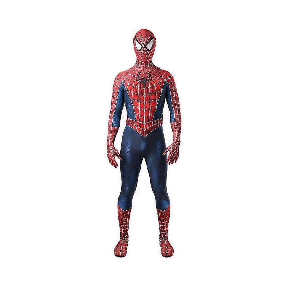 (rot,190)Tobey Maguire Spiderman Kostüm Schwarz/Rot Raimi Spider Man Cosplay Superheld Zentai Anzug Halloween Kostüme Für Erwachsene/Kinder brown