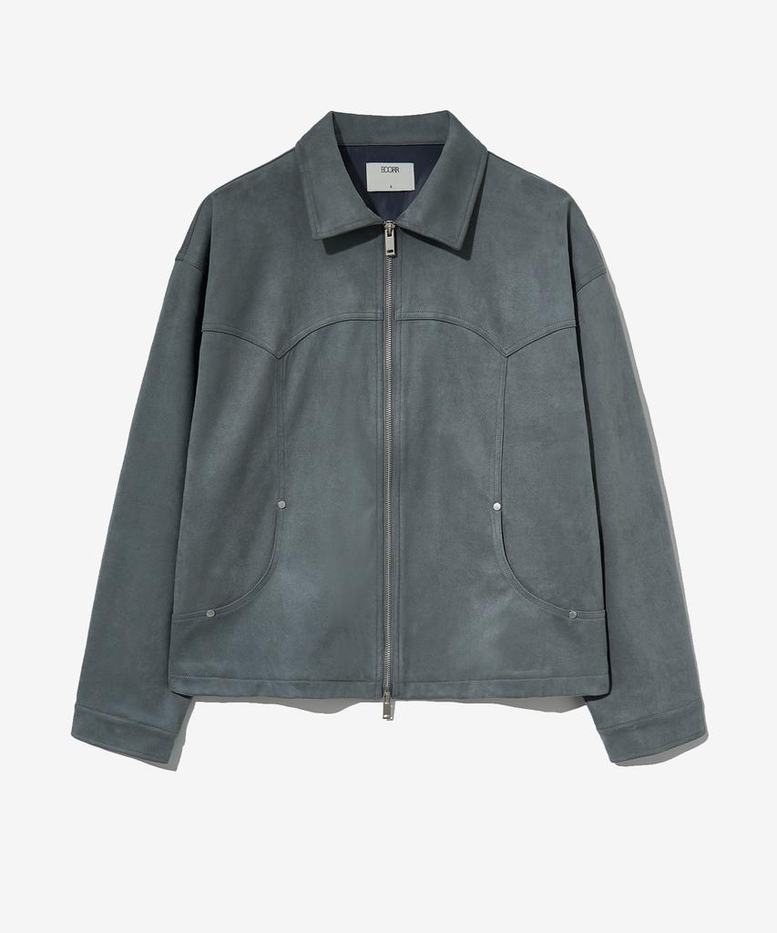 Ecorr Crop Suede Similar Jacket_Blue