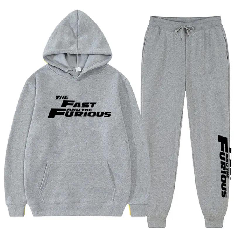 Nou în Set de hanorace Îmbrăcăminte Îmbrăcăminte sport Marca de modă Pulover imprimat cu litere Trening 2 piese Outfits pentru femei