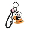 Charming Silicone Cartoon Panda Keychain Bag Pendant Ideal For Birthdays And Special Occasions