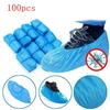 100-1000pcs Disposable Waterproof Shoe Cover Plastic Non-slip Foot Cover Indoor PE Padded Overshoes Rain Mud-proof Shoe Cover