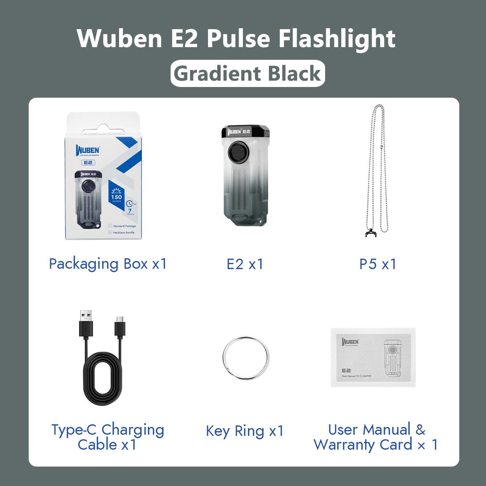 Wuben E2 Pulse Edc Flashlight Ultra