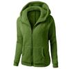 Abrigo de invierno para mujer, sudadera con capucha y cremallera de felpa