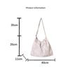 Korean Style Pleated Drawstring Bag Commute Women's Tote Bag New Flower Shoulder Bag  Girls