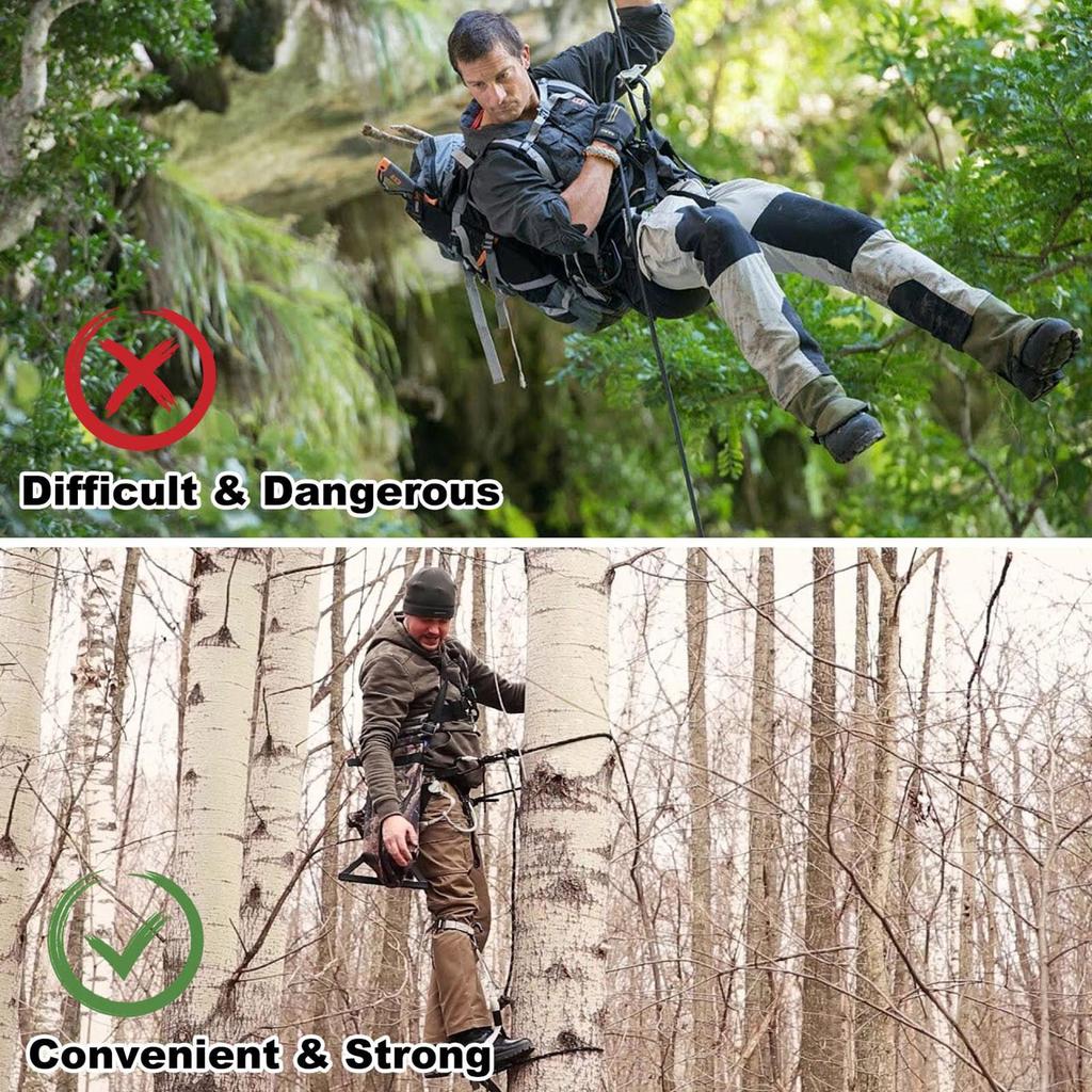 8.15 inch Screw-in Tree Steps for Hunting Can Hold up to 705 lbs Fits Climbing to Tree Stands with Slip-Resistant knurling Patte