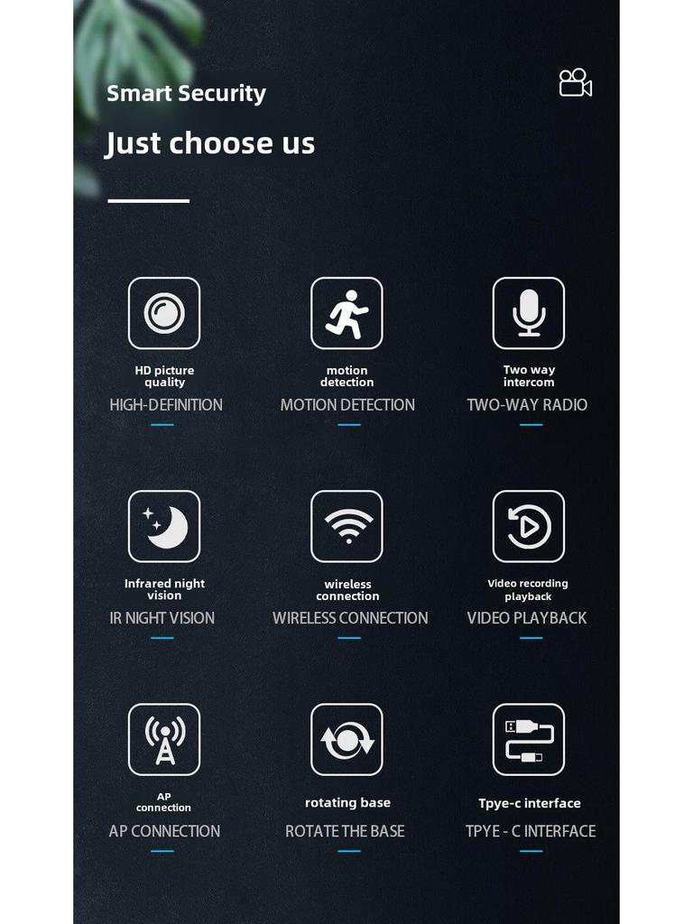 A3 HD 1080P WiFi Smart Security Camera with Two-Way Intercom