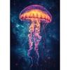 Vibrant Colorful Jellyfish Marine Wildlife Posters Nautical Coral Prints Canvas Painting Wall Art Picture Home Living Room Decor