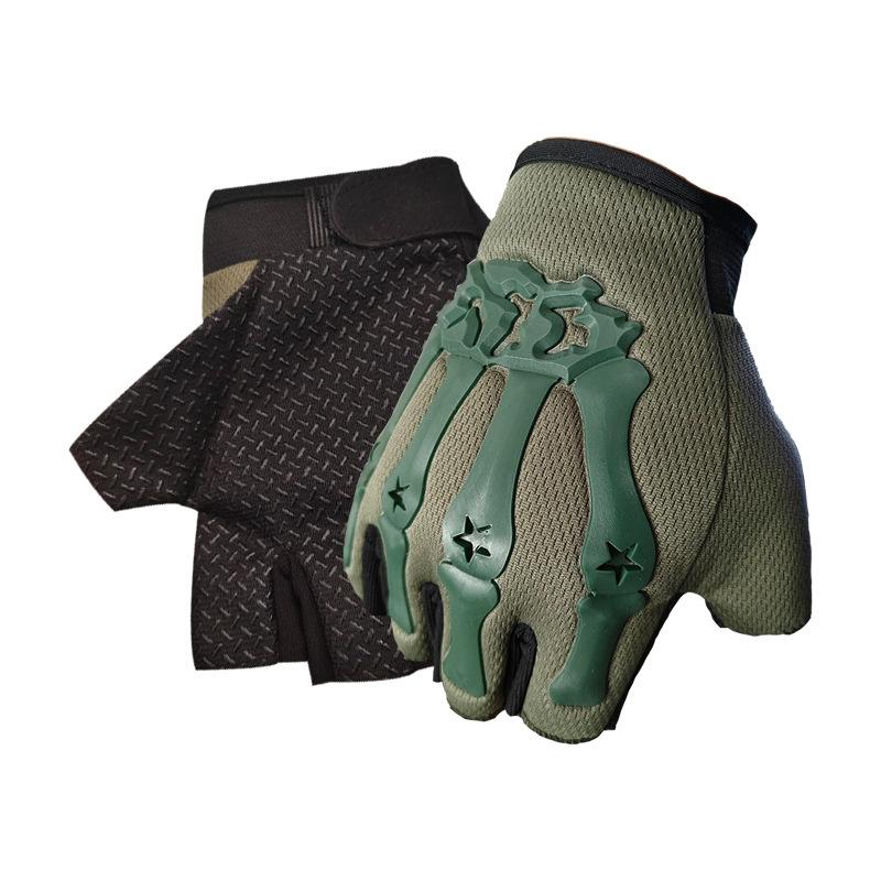 Outdoor Tactical Cycling Gloves for Men's Anti Slip Breathable Half Finger Gloves Bicycle Hiking Hiking Hunting Sports Gloves