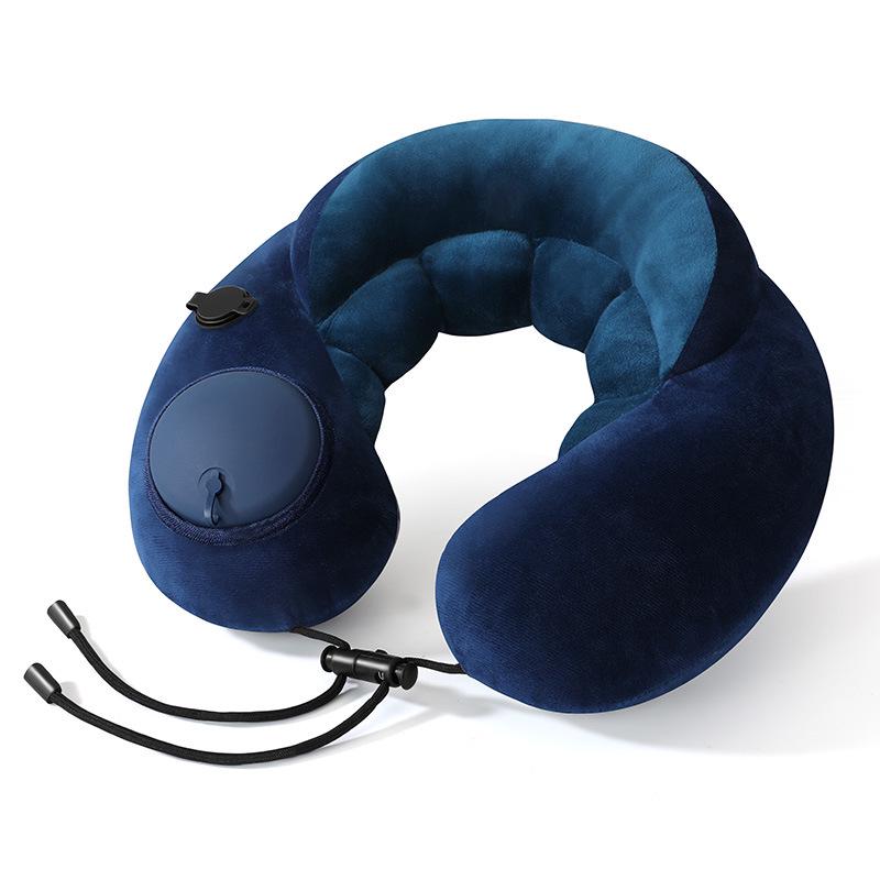 Inflatable Travel Pillow - U-shaped, Foldable Neck Support for Airplane, Car, Office & Outdoors