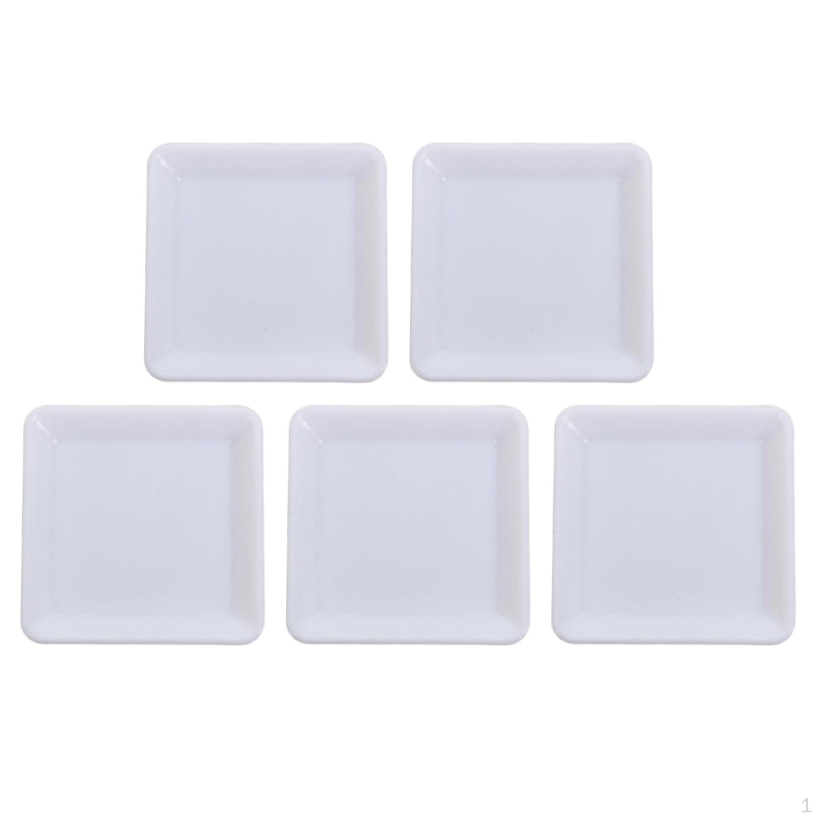 

5 штук 1:12 мініатюрних підносів для лялькового будиночка. Міні-тарілки для їжі. Посуд. Десерт