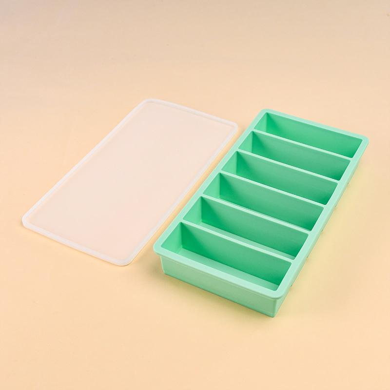 

Гигантское хранилище для еды, соуса, с крышкой, силиконовые поддоны для заморозки, очень большой суповой лед, 6/10 кубиков, формы для заморозки продуктов Green 6 Company зелёный