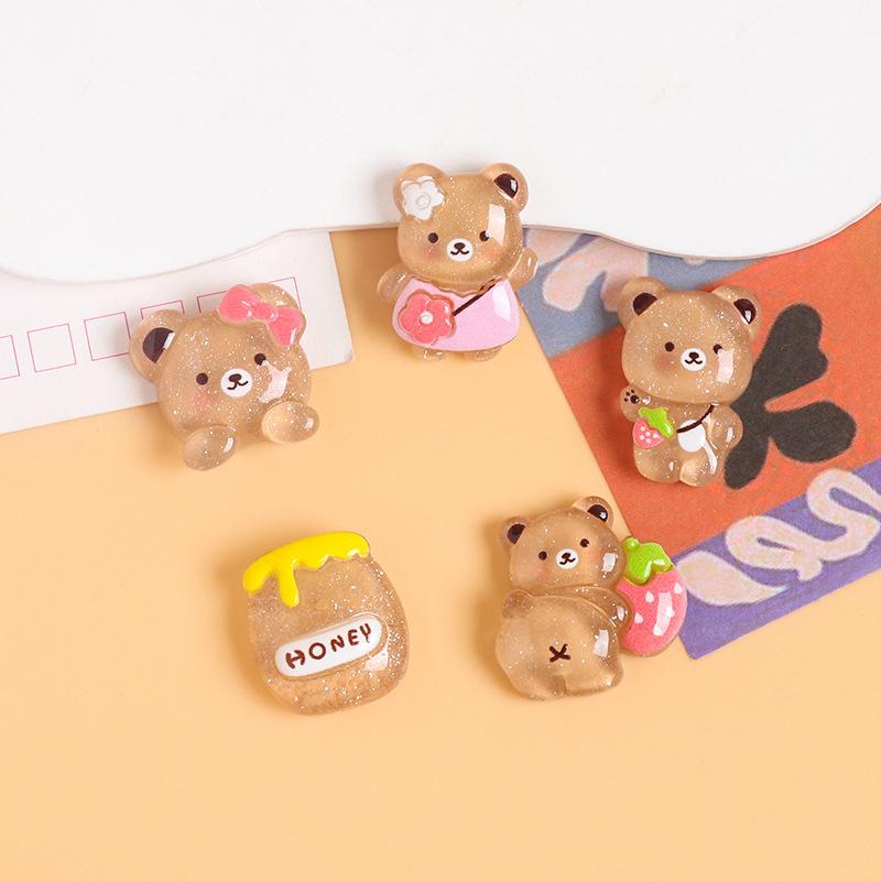 10 stk/sett Capybara Resin Tilbehør Barnas DIY Tilbehør Hjemmedekorasjon Små Ornamenter
