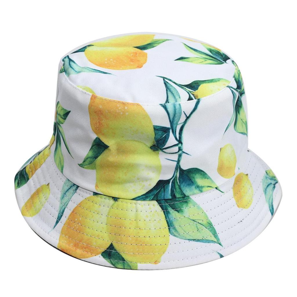 2026 Lemon Pattern Reversible Bucket Hat for Men & Women – Summer Sun Protection
