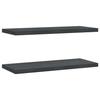 VidaXL Wall Shelves 2 Pcs 75x30x3 Cm Black Stainless Steel, Floating Shelf, Wall Display Shelf, Panel 30291
