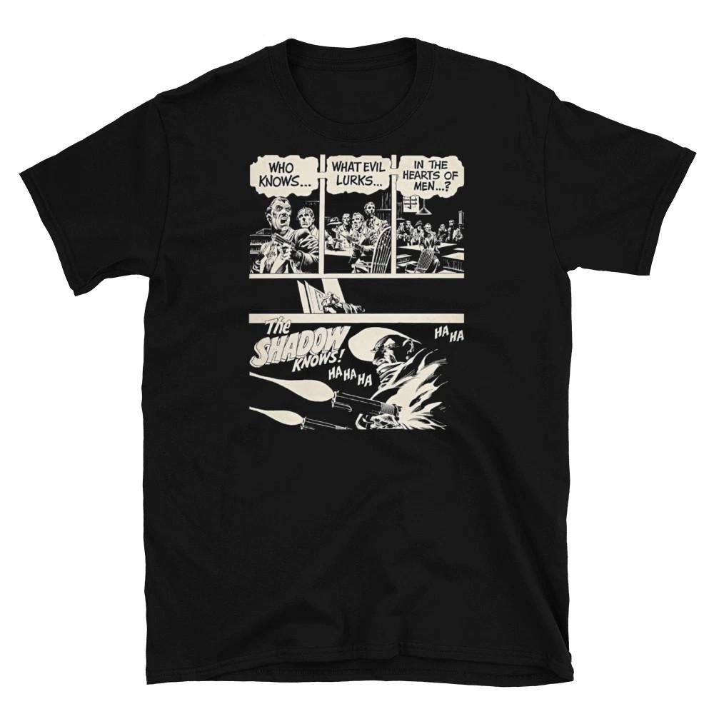 

THE SHADOW, COMIC STRIP, WHAT EVIL LURKS Gift For Fan All Size S-4XL Unisex T-Shirt XXXXL