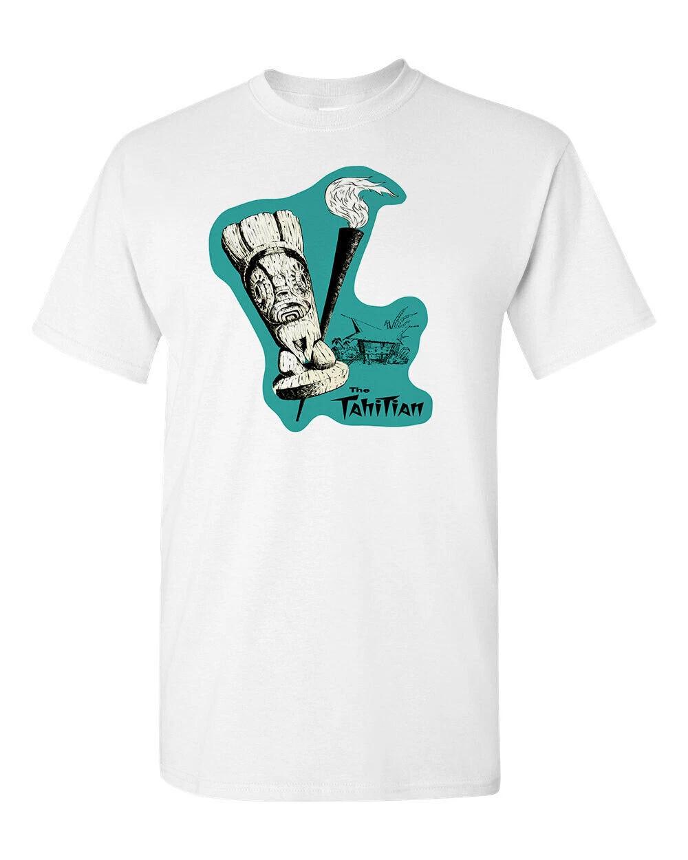 Retro Tiki T Shirt White Cotton Bar Mug Restaurant The Tahitian White L
