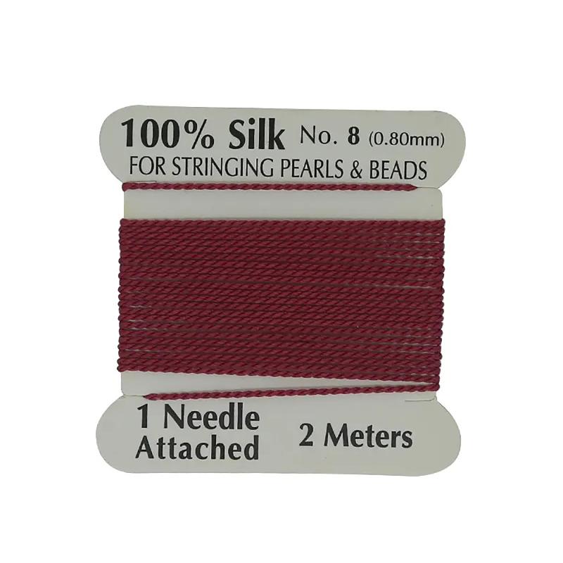 8# 0,8 mm*2 metry Cena fabryczna Wielokolorowy 100% naturalny Różowy Czarny Biały Jedwabny Sznurek Dla Kobiet DIY Tworzenie Biżuterii
